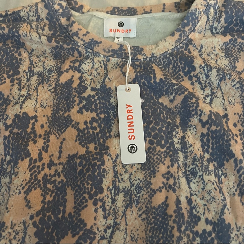 Sundry Super Soft Snakeprint Sweatshirt